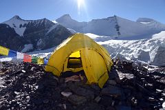 28 My Tent With The View To Lhakpa Ri And East Rongbuk Glacier Early Morning At Mount Everest North Face Advanced Base Camp 6400m In Tibet.jpg